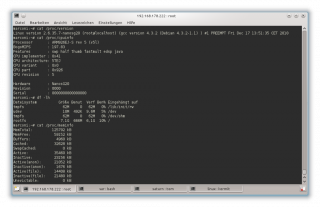 Screenshot der Konsole vom NanosG20